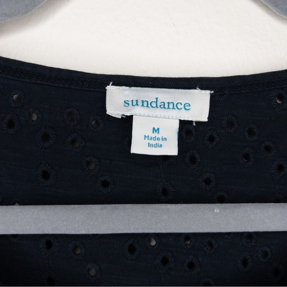 Sundance All About Eyelet Cotton Tee Blouse - Picture 5 of 6